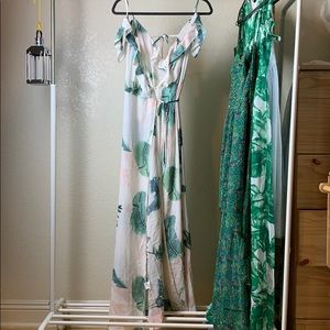 Light floral tied around dress